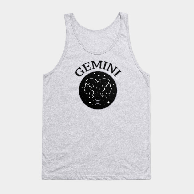 Gemini Star Sign Zodiac Horoscope Cheeky Witch® Tank Top by Cheeky Witch