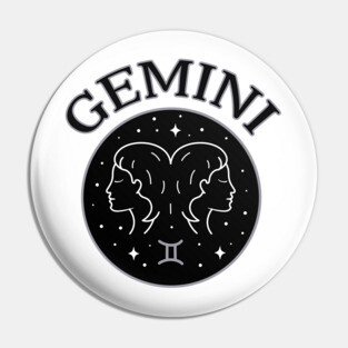 Gemini Star Sign Zodiac Horoscope Cheeky Witch® Pin