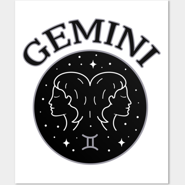 Gemini Star Sign Zodiac Horoscope Cheeky Witch® Wall Art by Cheeky Witch