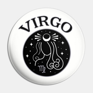 Virgo Star Sign Zodiac Horoscope Cheeky Witch® Pin
