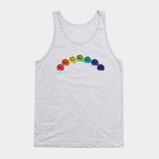 Spooky Pumpkin Rainbow for Halloween Tank Top