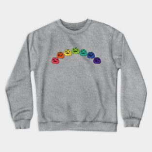 Spooky Pumpkin Rainbow for Halloween Crewneck Sweatshirt
