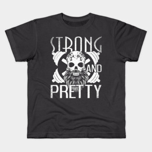 Strong and Pretty Strongman Gym Vintage Kids T-Shirt