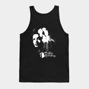 Billie Holiday stencil Tank Top