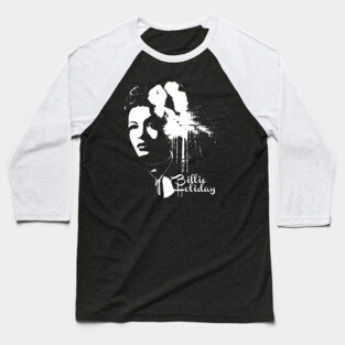 Billie Holiday stencil Baseball T-Shirt