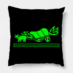 Oregon Trail (You've died of fiery but mostly peaceful protests) Pillow