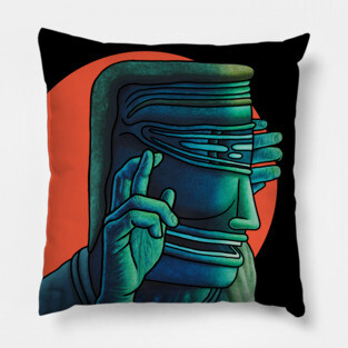 Fingers Crossed Chest Logo Pillow