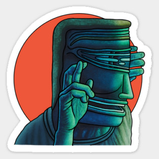 Fingers Crossed Chest Logo Sticker