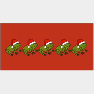 Christmas Funny Frog Posters and Art