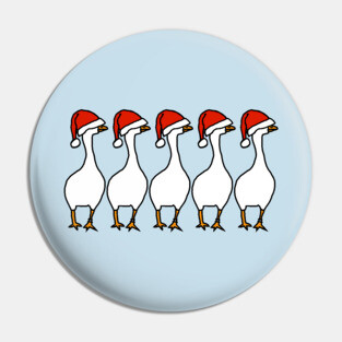Funny Christmas Silly Goose Pin