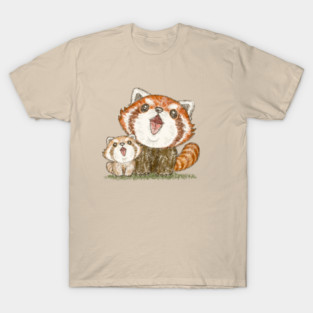 Red panda family singing T-Shirt