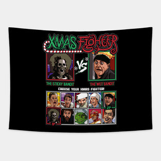 Xmas Fighter - Sticky Bandits vs Wet Bandits Tapestry