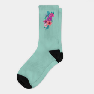 Tropical Flowers Socks
