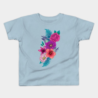 Tropical Flowers Kids T-Shirt