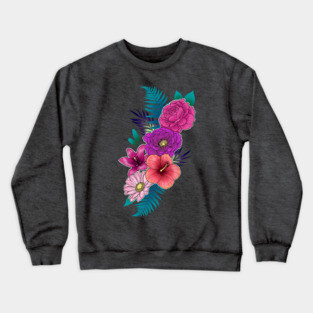 Tropical Flowers Crewneck Sweatshirt