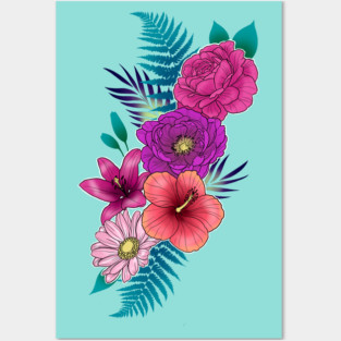 Tropical Flowers Posters and Art