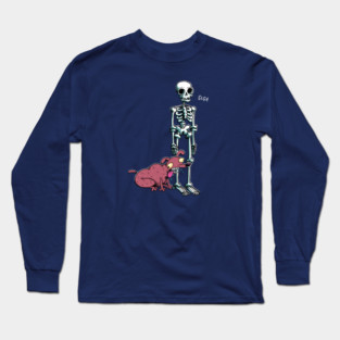 The Skeleton and the dog Long Sleeve T-Shirt