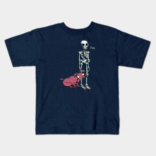 The Skeleton and the dog Kids T-Shirt