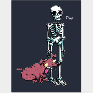 The Skeleton and the dog Posters and Art
