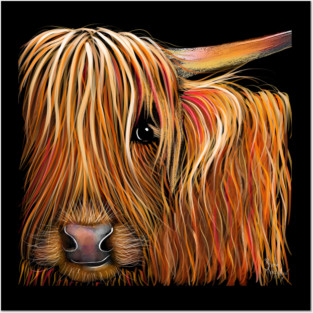 SCoTTiSH HiGHLaND CoW ' BuTTeRNuT ' Posters and Art