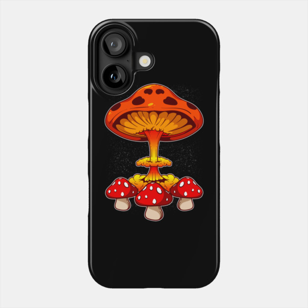 Red Mushrooms Mushroom Cloud Phone Case by belownormal
