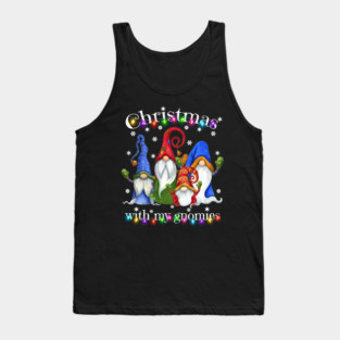 Gnome Christmas Pajamas - Garden Gnome Merry Christmas Tank Top