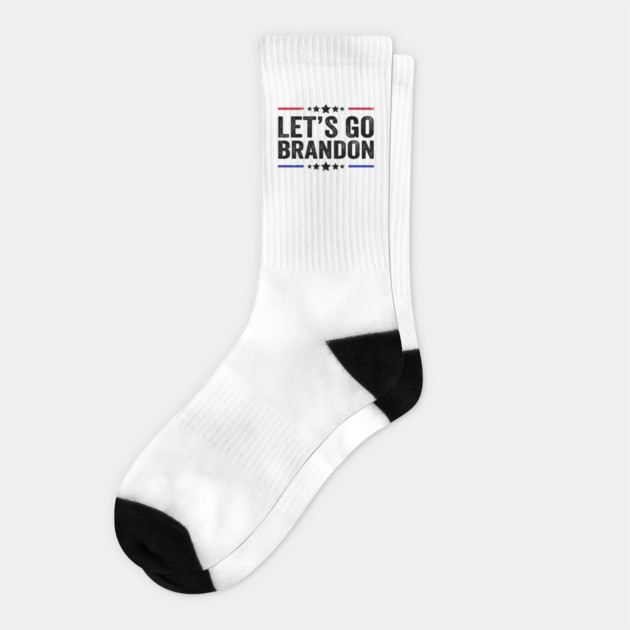 Let's Go Brandon Funny Anti President Joe Biden Socks by Tshirtiz