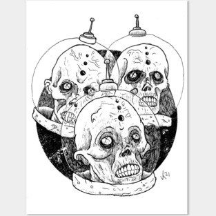 Astro Zombies (Black print) Posters and Art