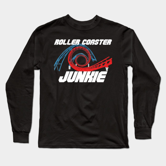 Roller Coaster Junkie Long Sleeve T-Shirt by belownormal