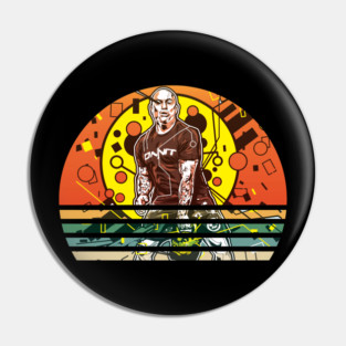 Vintage Retro Sunset Joe Rogan Pin