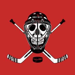 Hockey Goalie Skull and Sticks T-Shirt