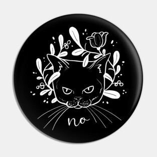 Grumpy Kitty - white Pin