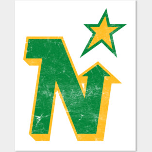 Minnesota North Stars --  Faded/Distressed Style Posters and Art