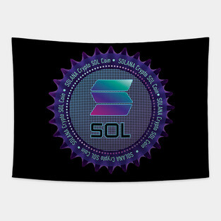 SOLANA Crypto SOL Coin Gift Tapestry