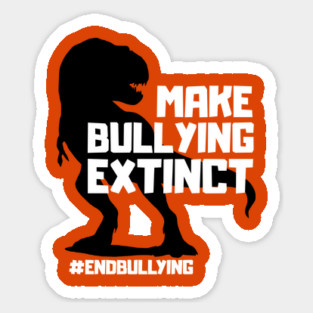 Make Bullying Extinct Unity Day Anti Bullying Orange Dinosaur Magnet