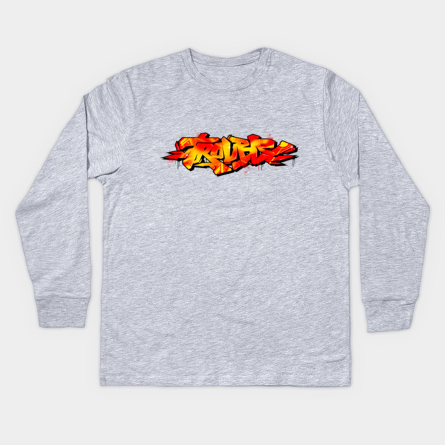 Graffiti trouble Kids Long Sleeve T-Shirt by DOSER
