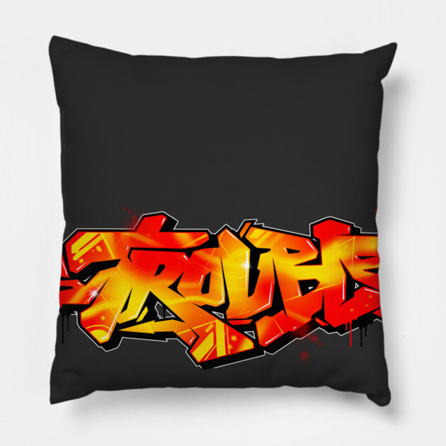 Graffiti trouble Pillow by DOSER
