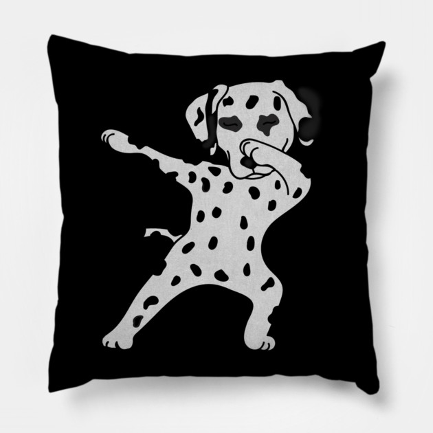 Cute Dabbing Dalmatian dog Dab Dance Gift dots Pillow by logiamerch