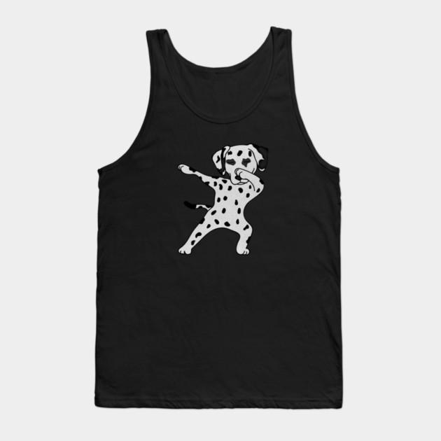Cute Dabbing Dalmatian dog Dab Dance Gift dots Tank Top by logiamerch