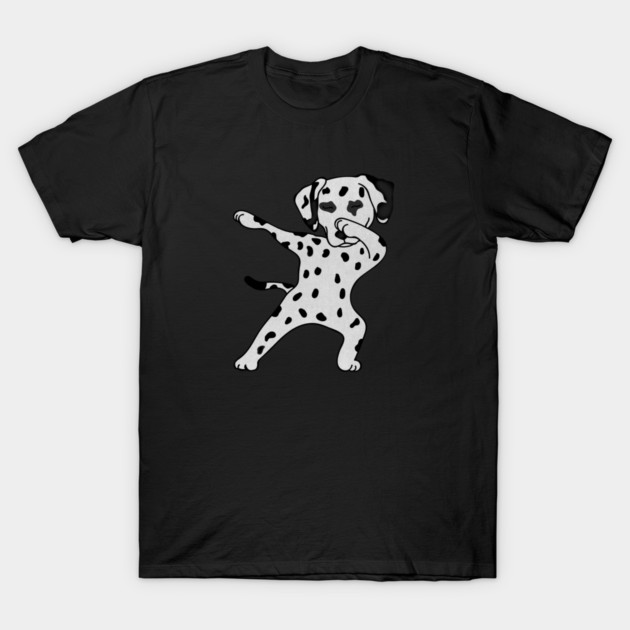 Cute Dabbing Dalmatian dog Dab Dance Gift dots T-Shirt by logiamerch