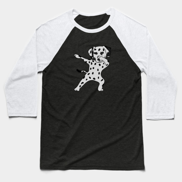 Cute Dabbing Dalmatian dog Dab Dance Gift dots Baseball T-Shirt by logiamerch