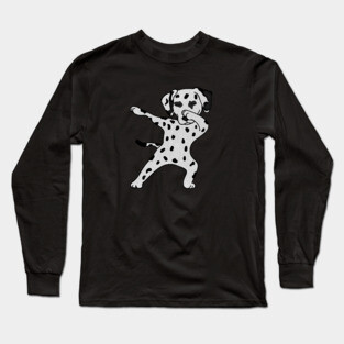 Cute Dabbing Dalmatian dog Dab Dance Gift dots Long Sleeve T-Shirt