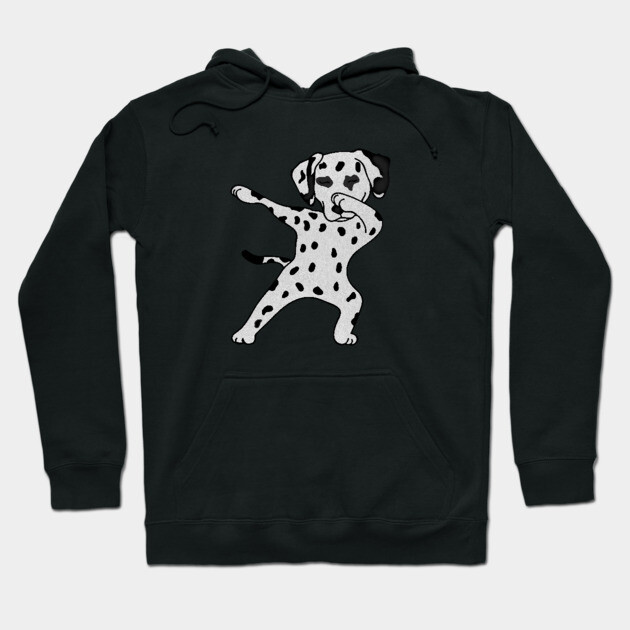 Cute Dabbing Dalmatian dog Dab Dance Gift dots Hoodie by logiamerch
