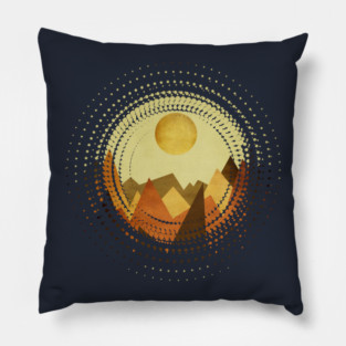 Retro landscape I Pillow