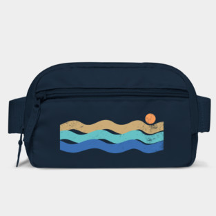 Sunset waves vintage Bag