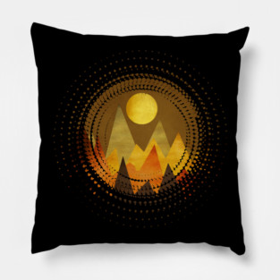 Retro landscape II Pillow
