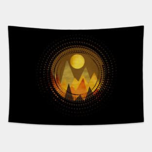 Retro landscape II Tapestry