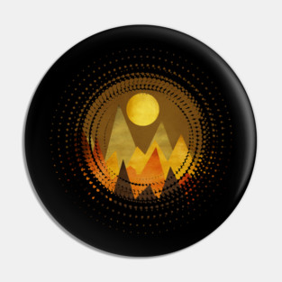 Retro landscape II Pin