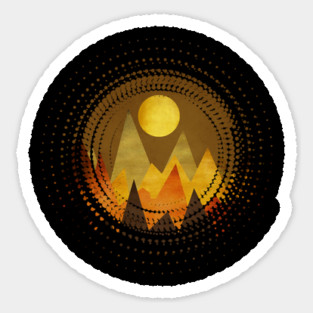 Retro landscape II Sticker