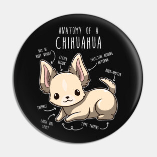 Chihuahua Anatomy Pin